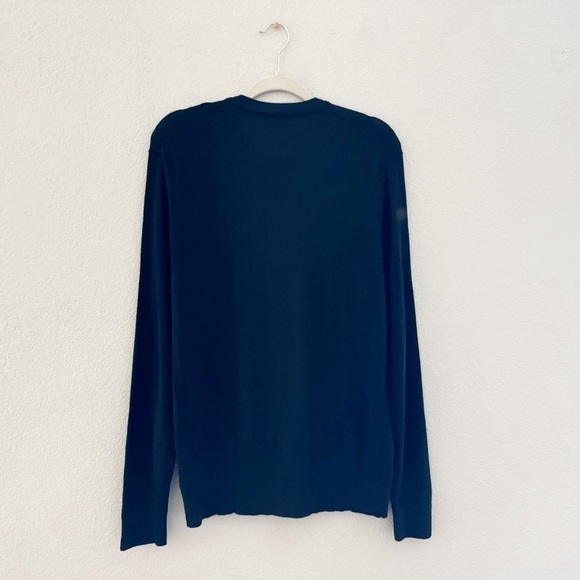 Banana Republic Pullover Sweater Merino Wool Crew Classic Minimalist Black L - Picture 3 of 11